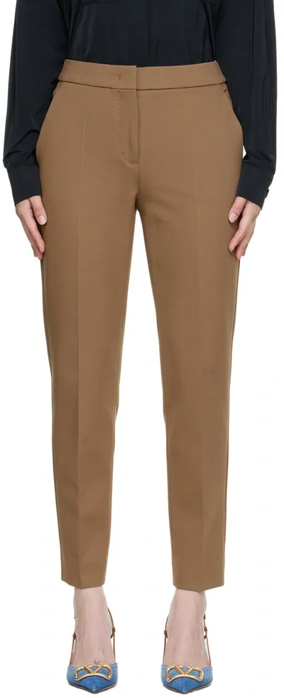 Max Mara Brown Pegno Trousers In Camel