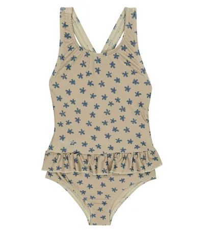 Liewood Kids' Amara Floral Swimsuit In Floral/ Mist Mix