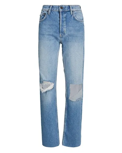 Rails The Topanga Distressed Straight-leg Jeans In Faded Blue Destroy