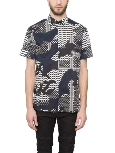 Neil Barrett Patterned Short Sleeved Shirt In Multi