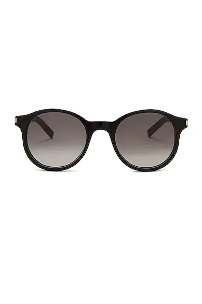 Saint Laurent Sl 521 Sunglasses In Shiny Black