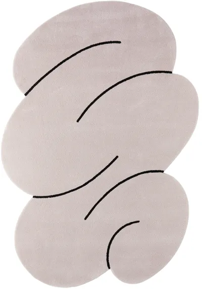 Okej Off-white Squiggle Rug In Cream