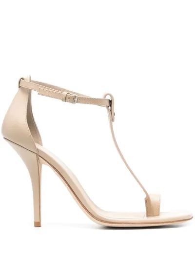 Burberry Stiletto-heel Sandals In Neutrals