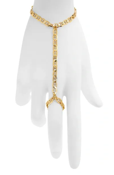 Vidakush Mini Corazon Hand Chain In Gold