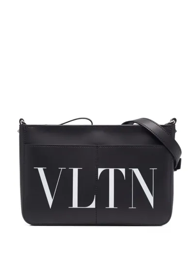 Valentino Garavani Vltn Print Black Messenger Bag