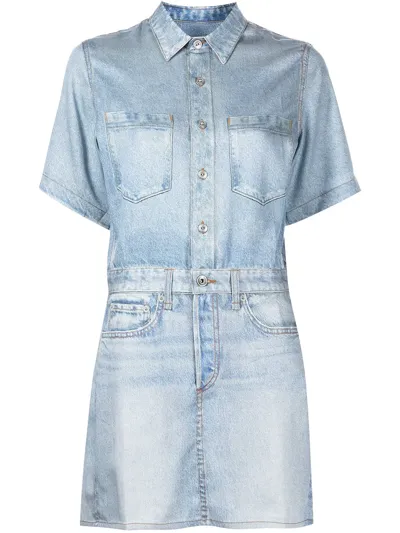 Rag & Bone Short Sleeve Day Dress In Freesia