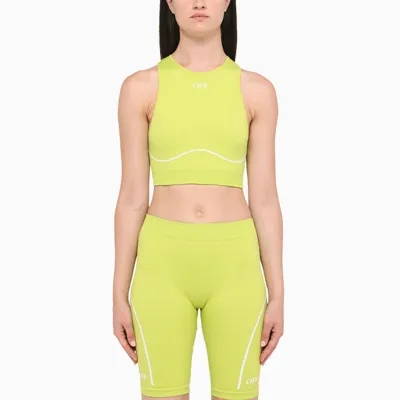 Off-white Yellow Sports Crop Top