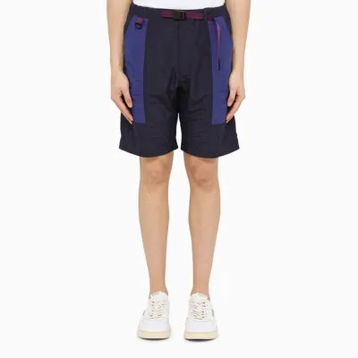 Gramicci Blue Nylon Colour-block Bermuda Shorts In Multicolor