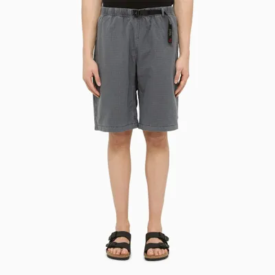 Gramicci Dark Grey Checked Bermuda Shorts In Blue