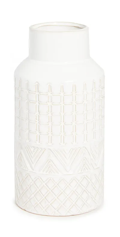 Shiraleah Medium Austin Vase In Ivory