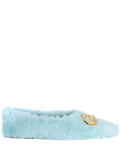 Giuseppe Zanotti Lucreciia Faux Fur Loafers In Blue