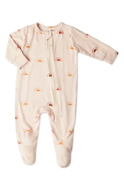 Everly Grey Babies' Print Footie In Sunrise