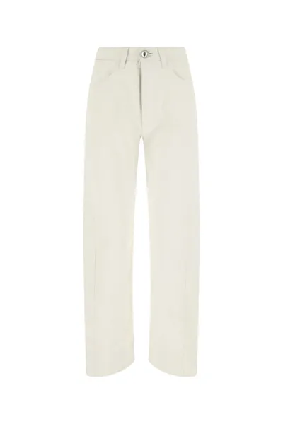 Jil Sander Cotton-linen Trousers In White