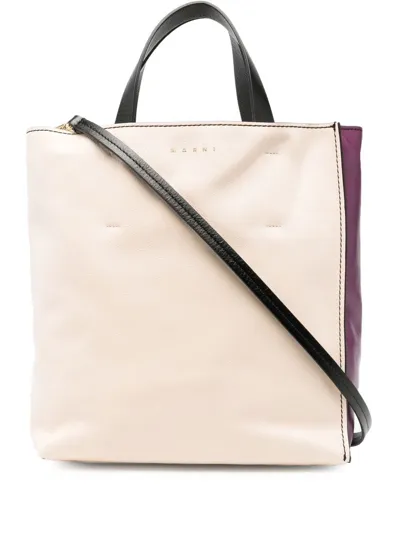 Marni Museuo Colour-block Tote Bag In Neutrals