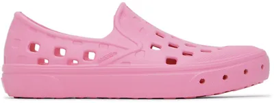 Vans Kids Pink Slip-on Trk Little Kids Sneakers In Begonia