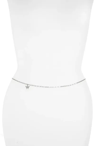 Vidakush Mariposa Belly Chain In Silver