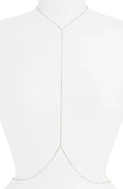 Vidakush Slim Body Chain In Silver