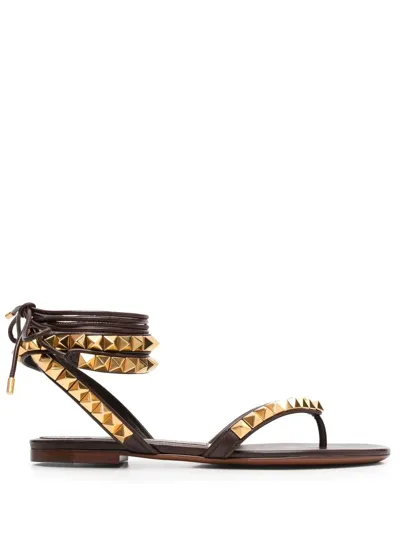 Valentino Garavani Rockstud Gladiator Flat Sandals