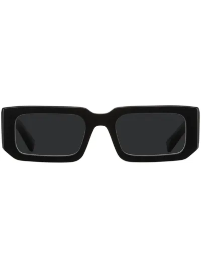 Prada Symbole Rectangle-frame Sunglasses In Grey