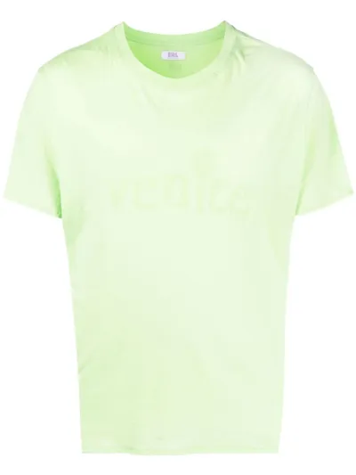 Erl Venice-print Cotton T-shirt In Green