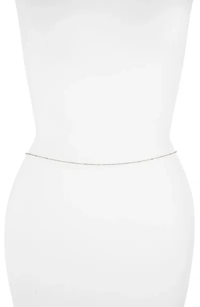 Vidakush Slim Belly Chain In Silver