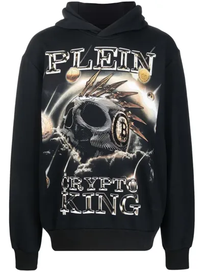 Philipp Plein 'crypto King' Hoodie In Black