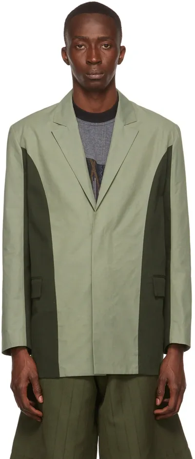 Labrum Green Cotton Blazer