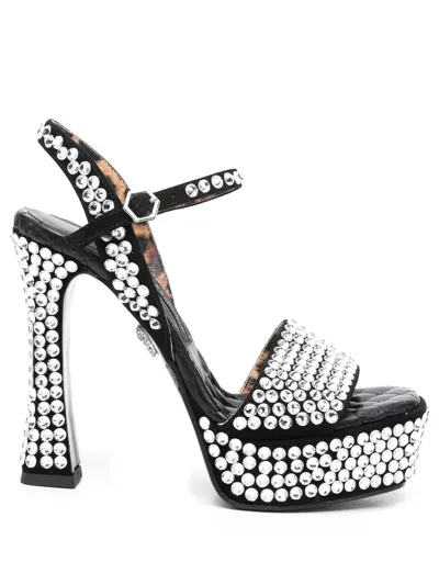 Philipp Plein Strass Crystal-embellished 140mm Sandals In Multi