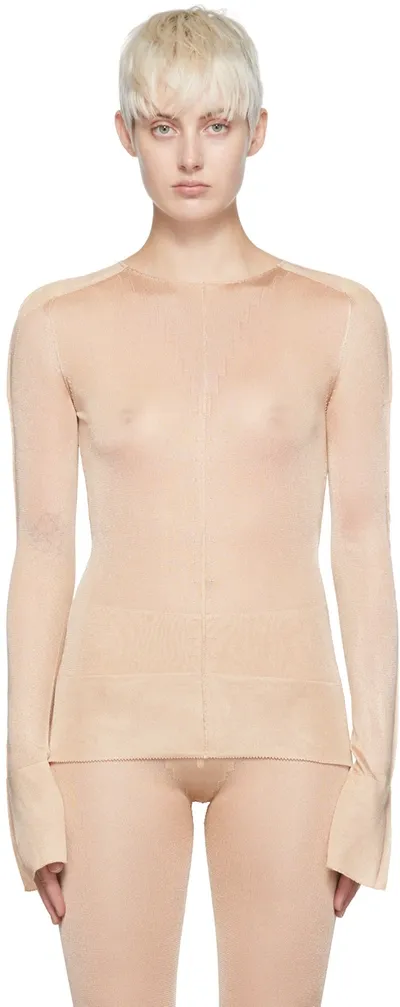 Jean Paul Gaultier Beige Viscose Sweater In 25-nude