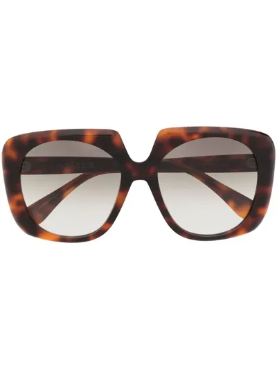 Max Mara Square-frame Sunglasses In Brown