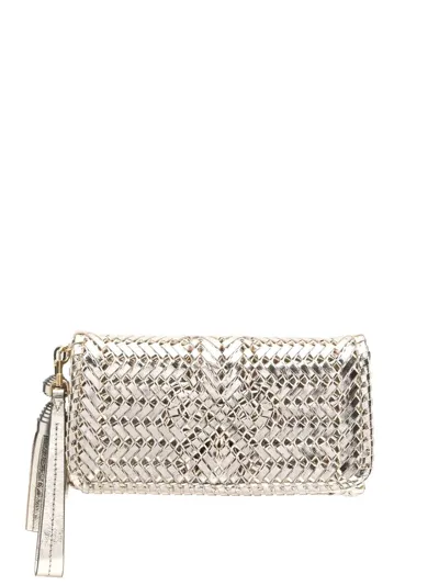 Anya Hindmarch Neeson Leather Clutch Bag In Silver