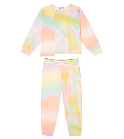 Stella Mccartney Kids' Printed Cotton Sweatshirt And Pants Set In Multicolor