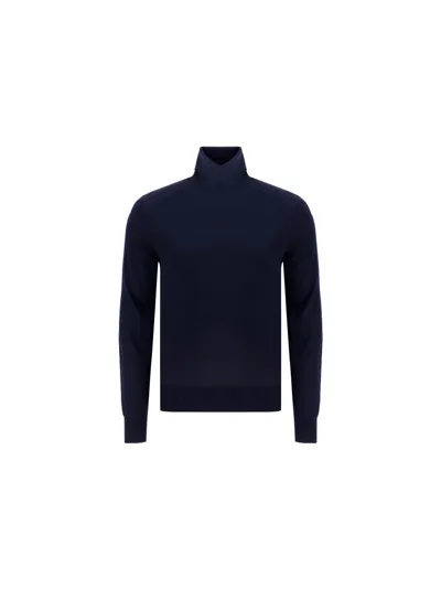 Dolce & Gabbana Turtleneck Sweater In Blue