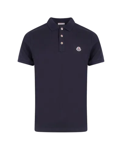 Moncler Logo Patch Short In Navy