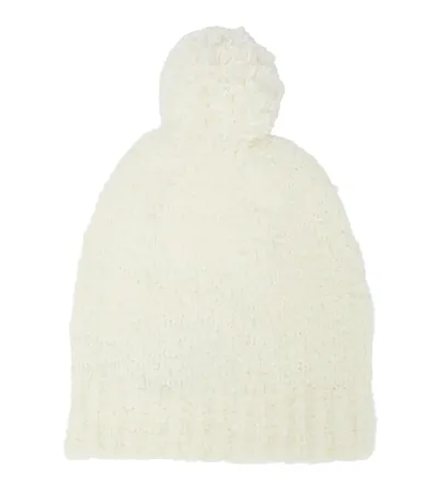 Jil Sander Pompom-detail Knitted Beanie In Neutrals