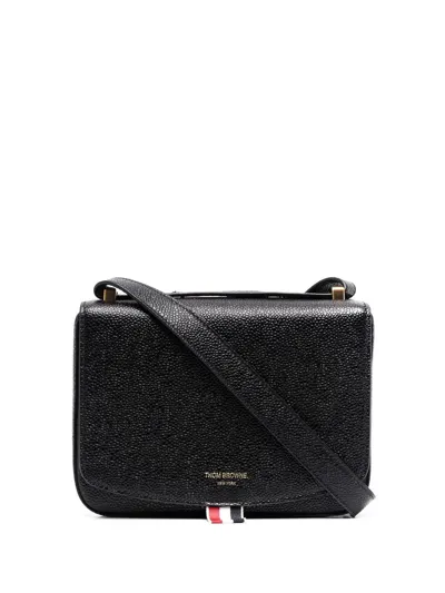 Thom Browne Rwb Tab Crossbody Bag In Black