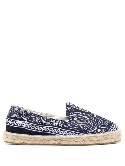 Manebi Bandana-print Espadrilles In Blue