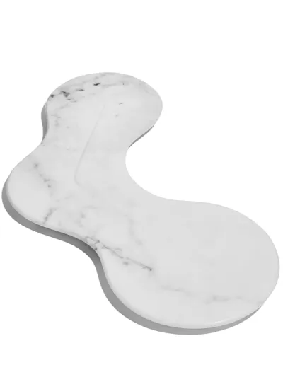 Zaha Hadid Design Cell Marble Platter In 白色