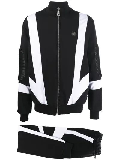 Philipp Plein Panelled Tracksuit Set In Black