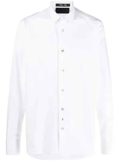 Philipp Plein Long Sleeve Shirt In Weiss