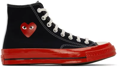 Comme Des Garçons Play Black & Red Converse Edition Play Sneakers