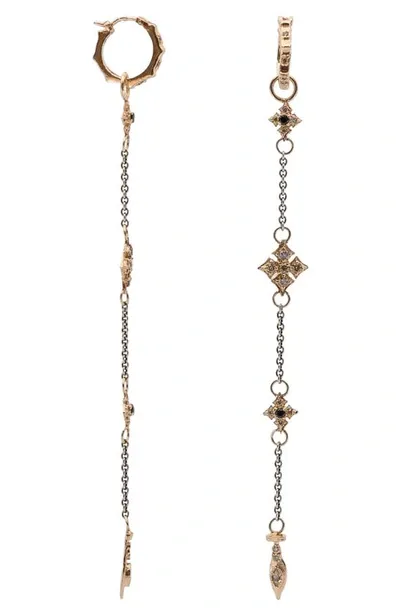 Armenta Crivelli Chain Diamond & Sapphire Drop Earrings In Rose