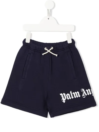 Palm Angels Kids' Little Boy's & Boy's Classic Logo Shorts In Navy Blue White