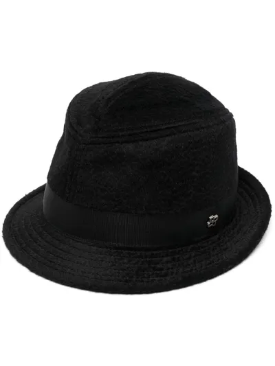 Tagliatore Logo-plaque Fedora Hat In Black