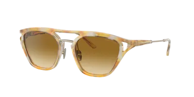 Giorgio Armani Man Sunglass Ar8158 In Light Yellow Gradient Ochre