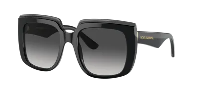 Dolce & Gabbana Logo Square Acetate Sunglasses In Black