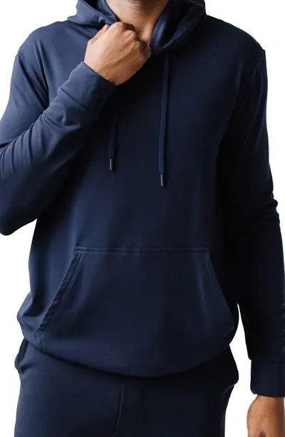 Cozy Earth Ultrasoft Pullover Hoodie In Navy