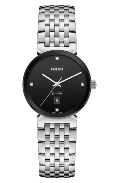 Rado Florence Diamond Bracelet Watch In Silver