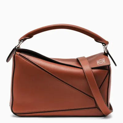 Loewe Tan Small Puzzle Bag In Orange