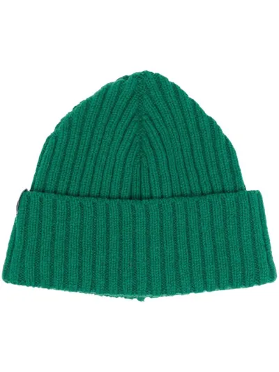 Mackintosh Billie Wool Beanie In Green